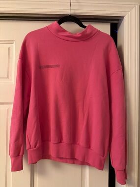 Pangaia Pink Mock Neck Sweatshirt